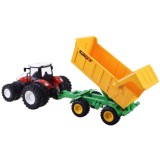 JOKO RC Traktor s Vlečkou na diaľkové ovládanie s vyklápacou vlečkou 42cm + svetlo, žltá vlečka