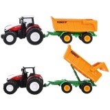 JOKO RC Traktor s Vlečkou na diaľkové ovládanie s vyklápacou vlečkou 42cm + svetlo, žltá vlečka