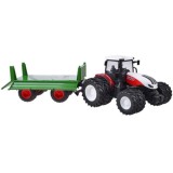 JOKO RC Traktor s Vlečkou na diaľkové ovládanie s vyklápacou vlečkou 42cm + svetlo, zelená vlečka