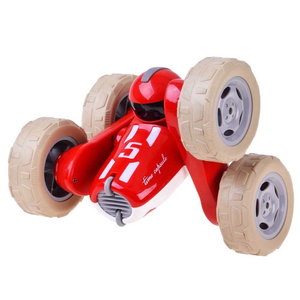 JOKO RC Akrobatické autíčko STUNT s LED svetlom a zvukom + 3ks Prilby, na diaľkové ovládanie