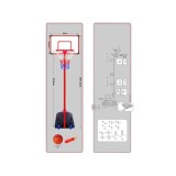 JOKO Basketbalový kôš 261cm na dvor + lopta + pumpa