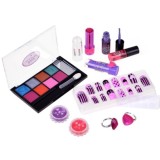 JOKO Detská Make Up sada + Laky na nechty + Umelé nechty + kozmetický kufrík + prstene
