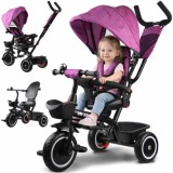 Tiny Bike Detský bicykel, trojkolka 3v1 od 6 mesiacov do 5 rokov, ružový