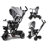 Tiny Bike Detský bicykel, trojkolka 3v1 od 6 mesiacov do 5 rokov, sivý