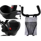 Tiny Bike Detský bicykel, trojkolka 3v1 od 6 mesiacov do 5 rokov, sivý