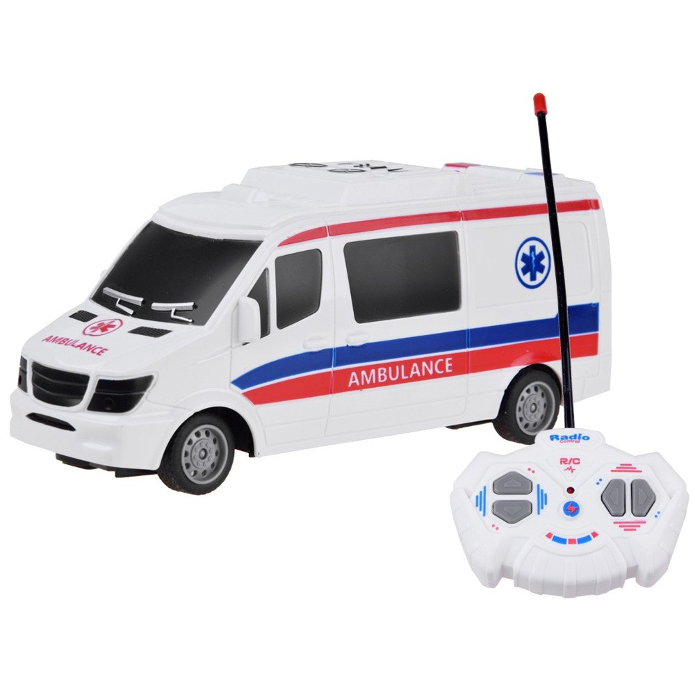 JOKO RC Sanitka na diaľkové ovládanie s LED svetlom