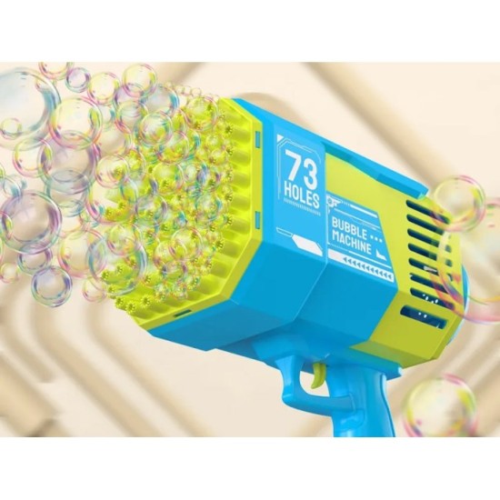JOKO Bublifuková pištoľ Bazooka + USB nabíjačka, modrá