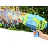 JOKO Bublifuková pištoľ Bazooka + USB nabíjačka, modrá