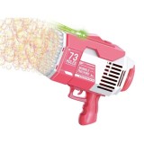 JOKO Bublifuková pištoľ Bazooka + USB nabíjačka, ružová
