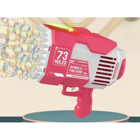 JOKO Bublifuková pištoľ Bazooka + USB nabíjačka, ružová