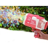 JOKO Bublifuková pištoľ Bazooka + USB nabíjačka, ružová