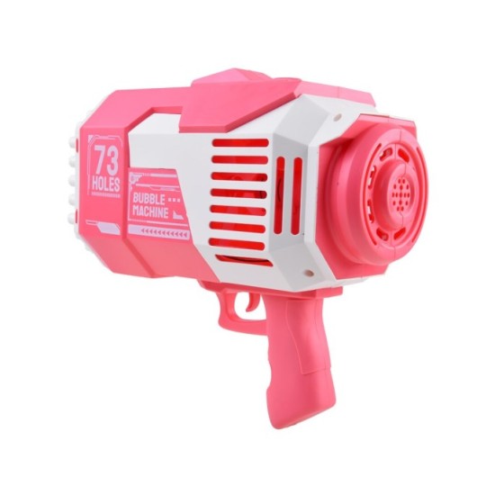 JOKO Bublifuková pištoľ Bazooka + USB nabíjačka, ružová