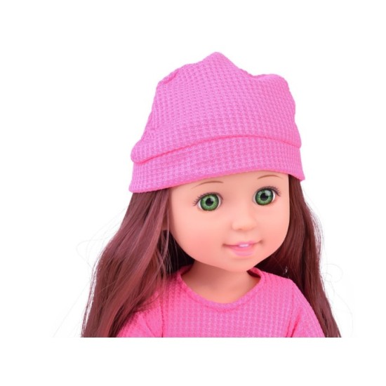JOKO Veľká Bábika s dlhými vlasmi 36cm, ružová