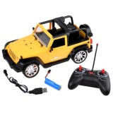 JOKO RC Autíčko Jeep na diaľkové ovládanie so svetlom 25,5cm, žlté