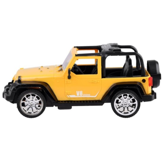 JOKO RC Autíčko Jeep na diaľkové ovládanie so svetlom 25,5cm, žlté