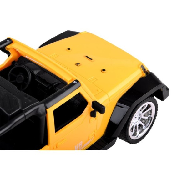 JOKO RC Autíčko Jeep na diaľkové ovládanie so svetlom 25,5cm, žlté