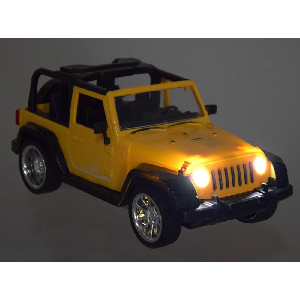 JOKO RC Autíčko Jeep na diaľkové ovládanie so svetlom 25,5cm, žlté
