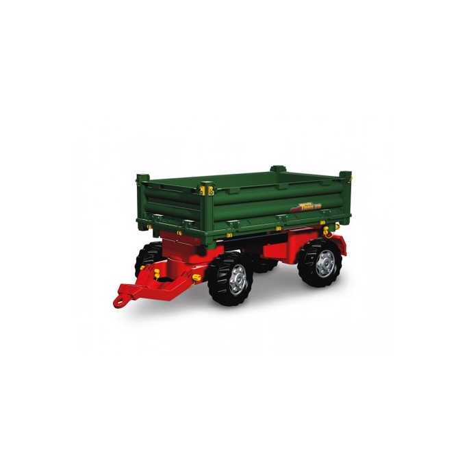 Rolly Toys Príves - Multi Trailer dvojnápravový, vyklápací z 3 strán, zelený