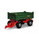Rolly Toys Príves - Multi Trailer dvojnápravový, vyklápací z 3 strán, zelený