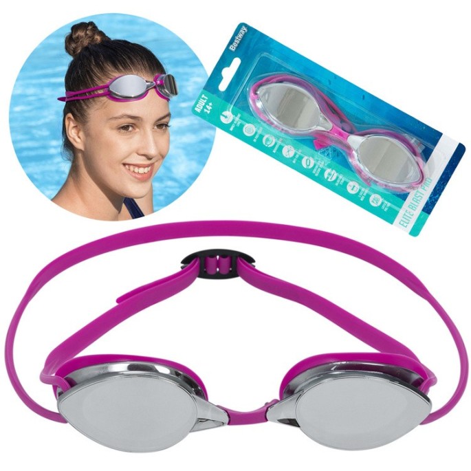 Bestway 21066 Plavecké okuliare Zrkadlové Elite Blast Pro s UV ochranou, ružové