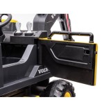 JOKO Elektrický traktor Bager VOLVO, penové kolesá, FM rádio, diaľkové ovládanie, žltý
