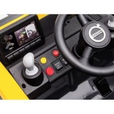 JOKO Elektrický traktor Bager VOLVO, penové kolesá, FM rádio, diaľkové ovládanie, žltý