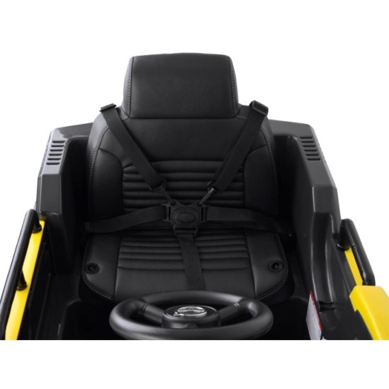 JOKO Elektrický traktor Bager VOLVO, penové kolesá, FM rádio, diaľkové ovládanie, žltý