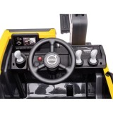 JOKO Elektrický traktor Bager VOLVO, penové kolesá, FM rádio, diaľkové ovládanie, žltý