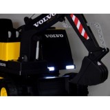 JOKO Elektrický traktor Bager VOLVO, penové kolesá, FM rádio, diaľkové ovládanie, žltý