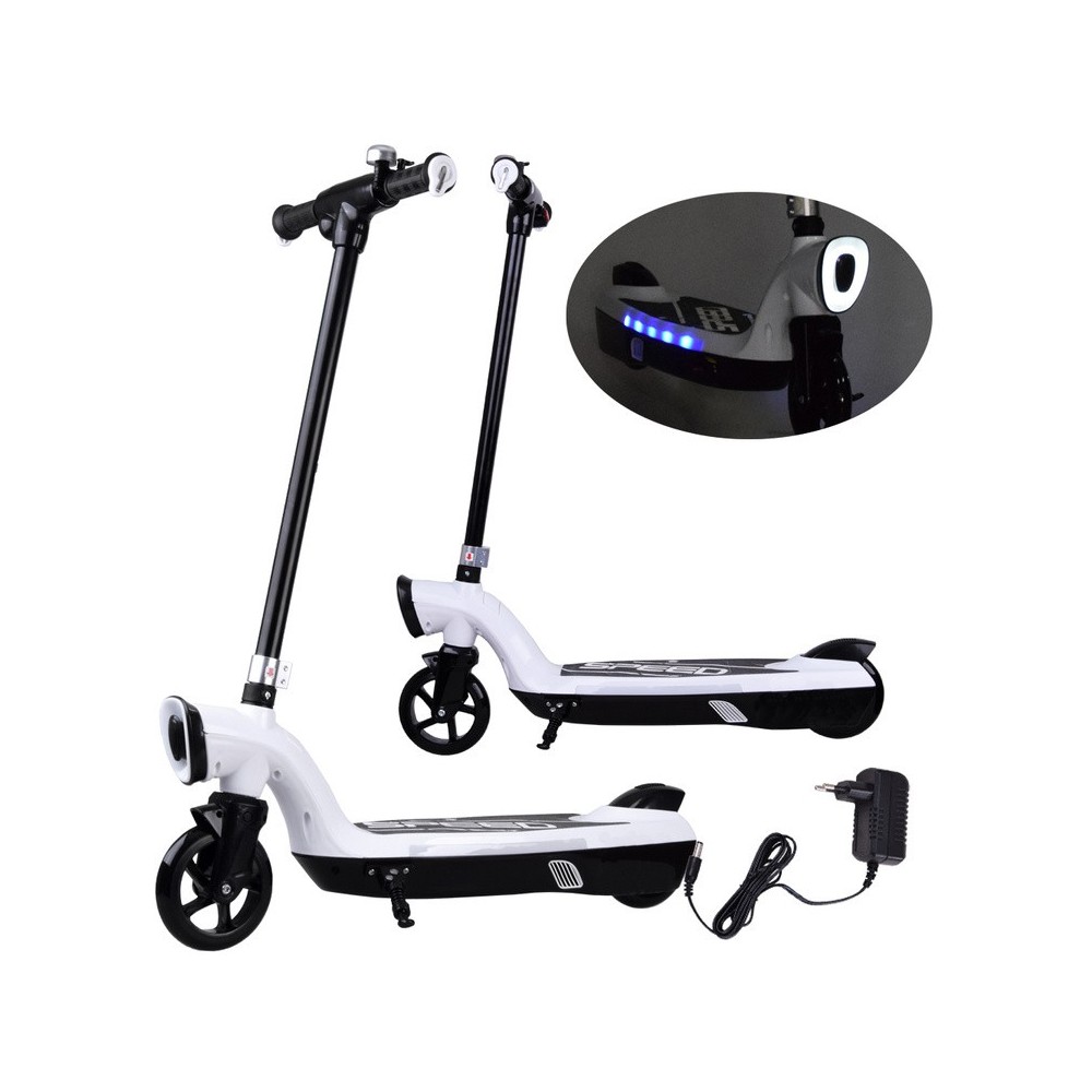 JOKO Elektrická Kolobežka 12V 45W s LED osvetlením, nosnosť 50kg, biela