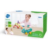HOLA Toys Dúhový Chameleón na ťahanie, Puzzle montessori, dúhová veža, 18m+