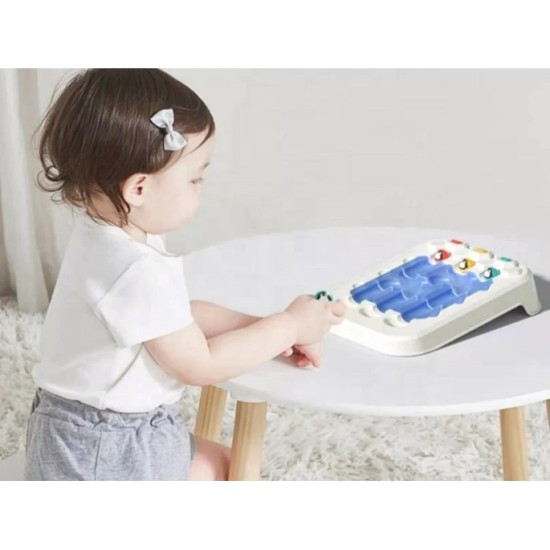HOLA Toys Logická, vzdelávacia hra Puzzle Bludisko Dobrodružstvo s Tučniakmi