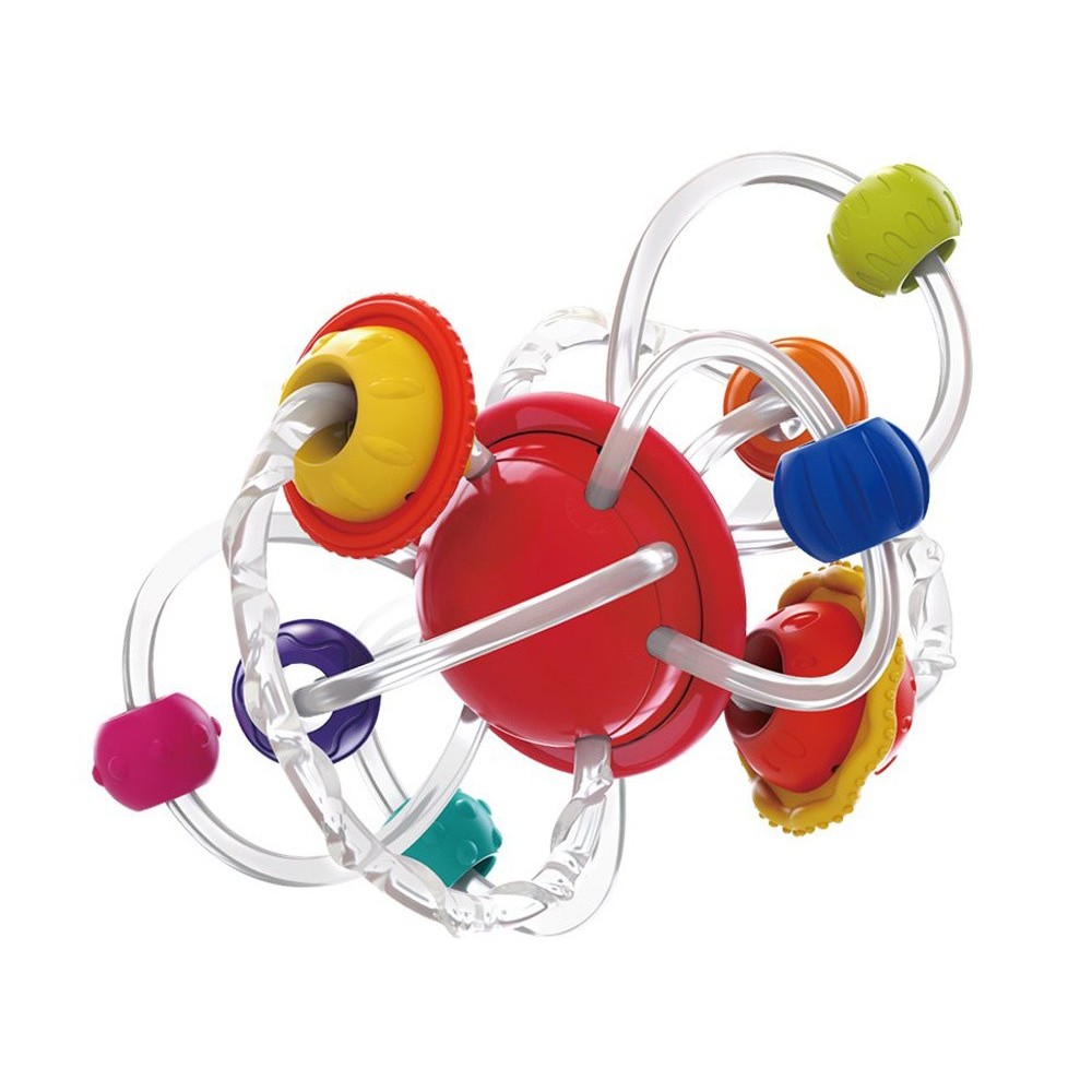 HOLA Toys Silikónové Hryzátko Planéty 2v1 pre deti
