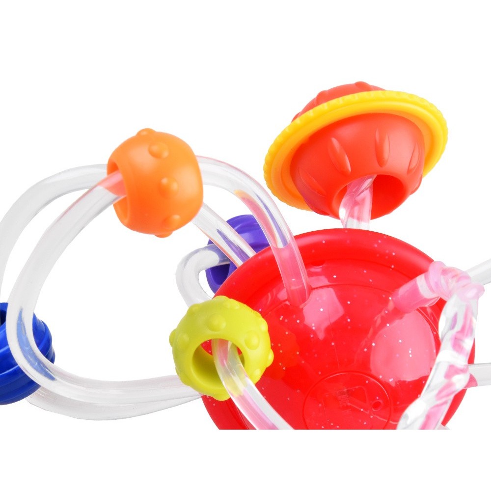 HOLA Toys Silikónové Hryzátko Planéty 2v1 pre deti