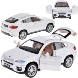 JOKO Kovový Model Autíčka BMW X6 1:32 so svetlom a zvukom, biele