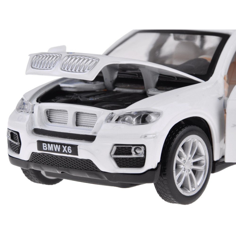 JOKO Kovový Model Autíčka BMW X6 1:32 so svetlom a zvukom, biele