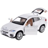 JOKO Kovový Model Autíčka BMW X6 1:32 so svetlom a zvukom, biele
