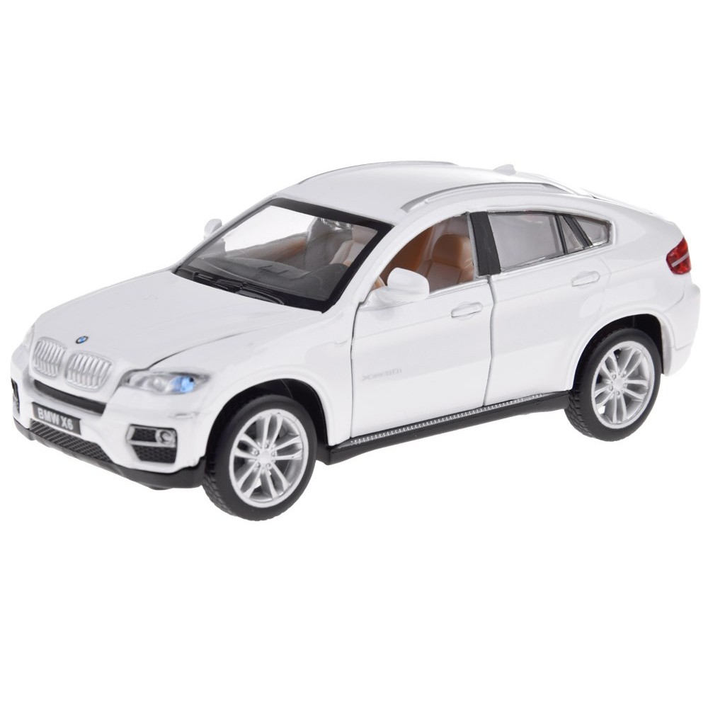 JOKO Kovový Model Autíčka BMW X6 1:32 so svetlom a zvukom, biele