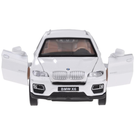 JOKO Kovový Model Autíčka BMW X6 1:32 so svetlom a zvukom, biele