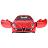 JOKO Kovový Model Autíčka Alfa Romeo 8C Competizione 1:32 so svetlom a zvukom, červené