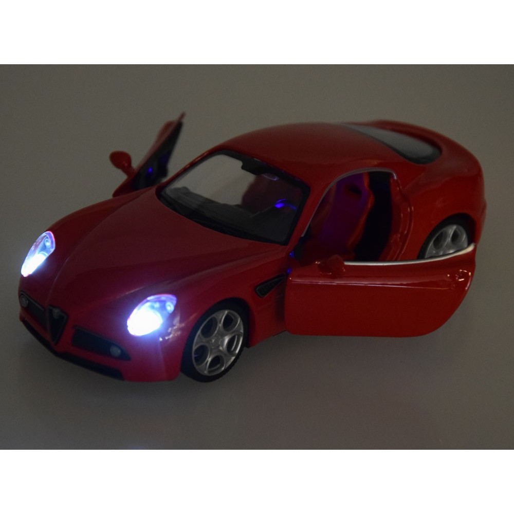 JOKO Kovový Model Autíčka Alfa Romeo 8C Competizione 1:32 so svetlom a zvukom, červené