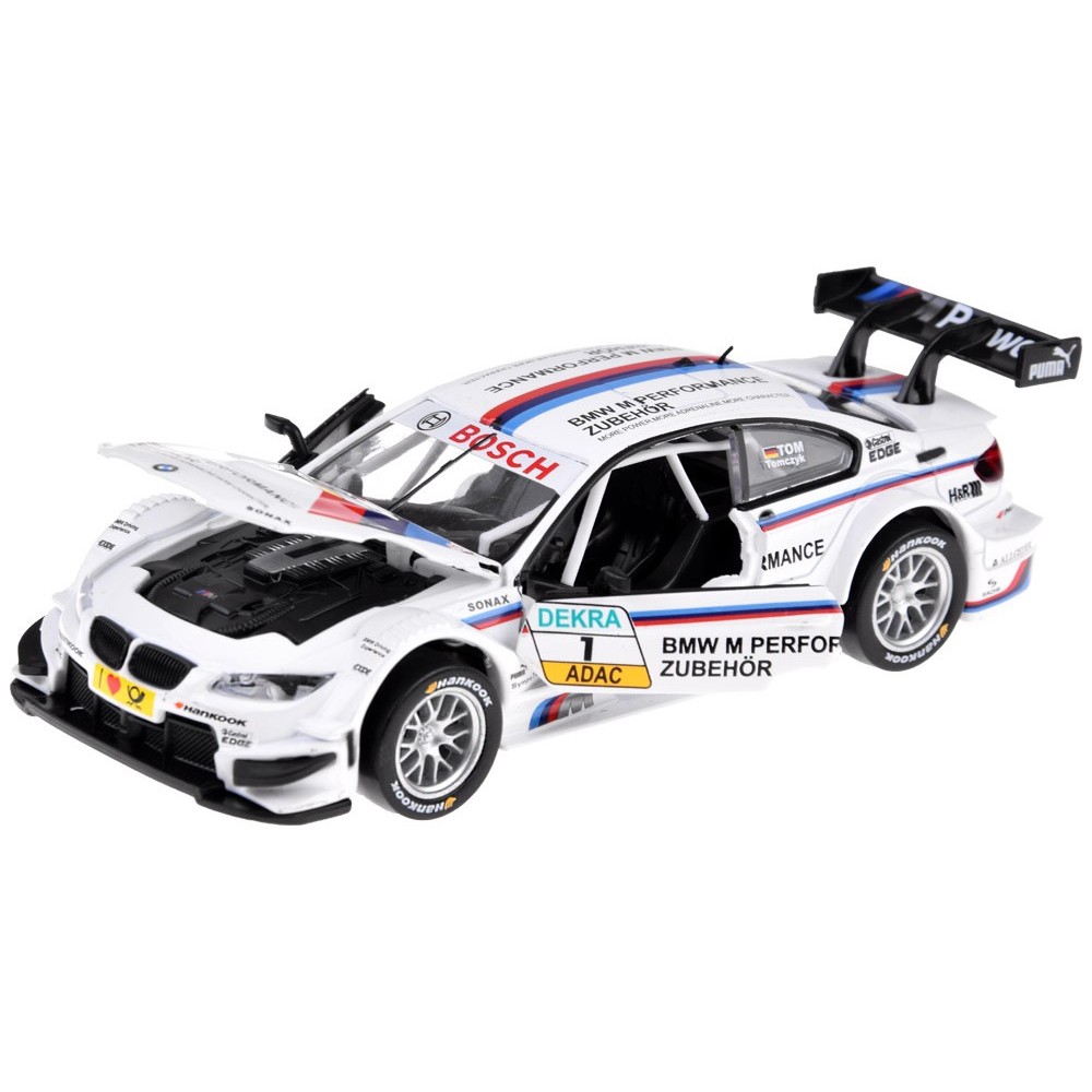JOKO Kovový Model Autíčka BMW M3 DTM 1:32 so svetlom a zvukom, biele
