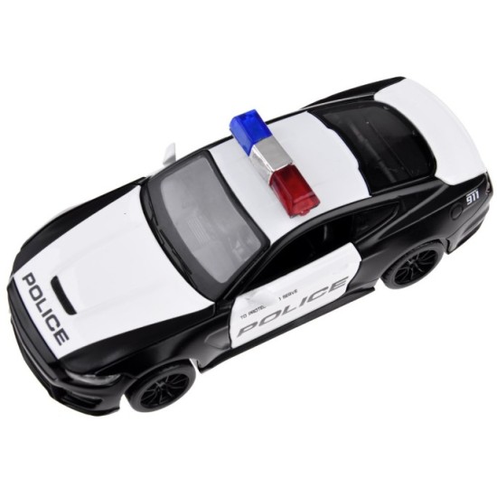JOKO Kovový Model Autíčka Polícia Ford Shelby GT350 so svetlom a zvukom, čierne