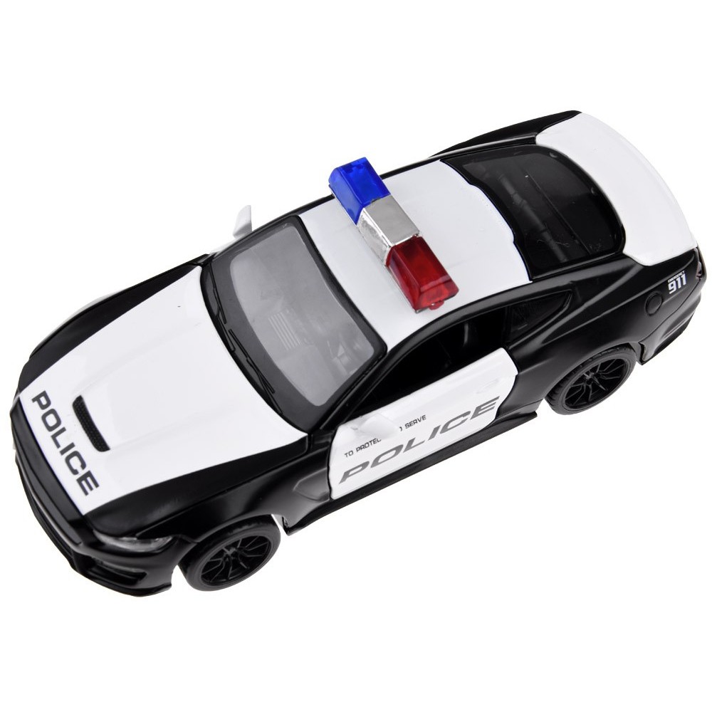 JOKO Kovový Model Autíčka Polícia Ford Shelby GT350 so svetlom a zvukom, čierne
