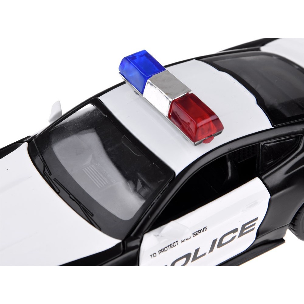 JOKO Kovový Model Autíčka Polícia Ford Shelby GT350 so svetlom a zvukom, čierne