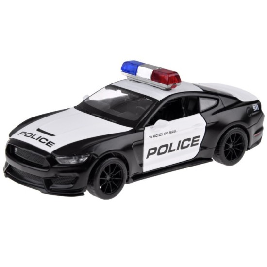 JOKO Kovový Model Autíčka Polícia Ford Shelby GT350 so svetlom a zvukom, čierne
