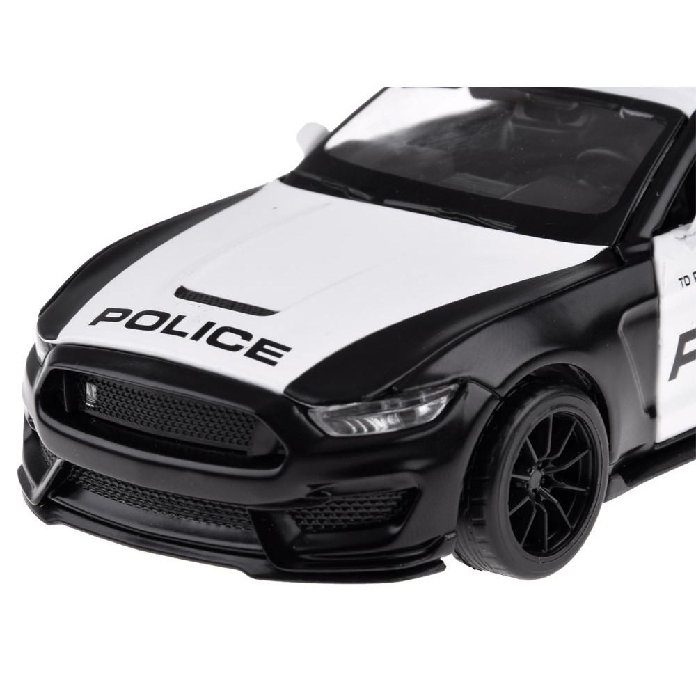JOKO Kovový Model Autíčka Polícia Ford Shelby GT350 so svetlom a zvukom, čierne