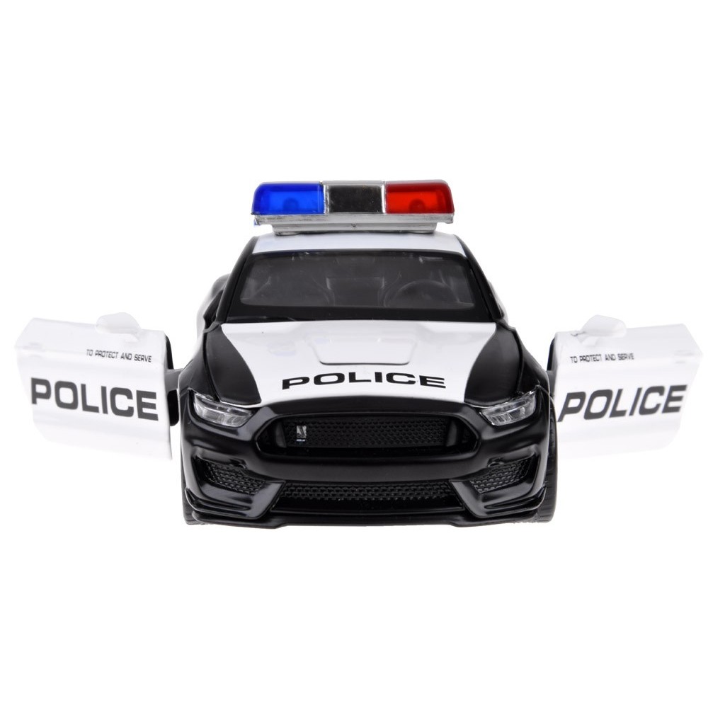 JOKO Kovový Model Autíčka Polícia Ford Shelby GT350 so svetlom a zvukom, čierne