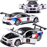 JOKO Kovový Model Autíčka Športové BMW M6 GT3 1:32 so svetlom a zvukom, biele