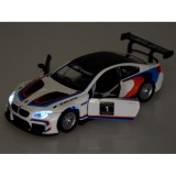 JOKO Kovový Model Autíčka Športové BMW M6 GT3 1:32 so svetlom a zvukom, biele